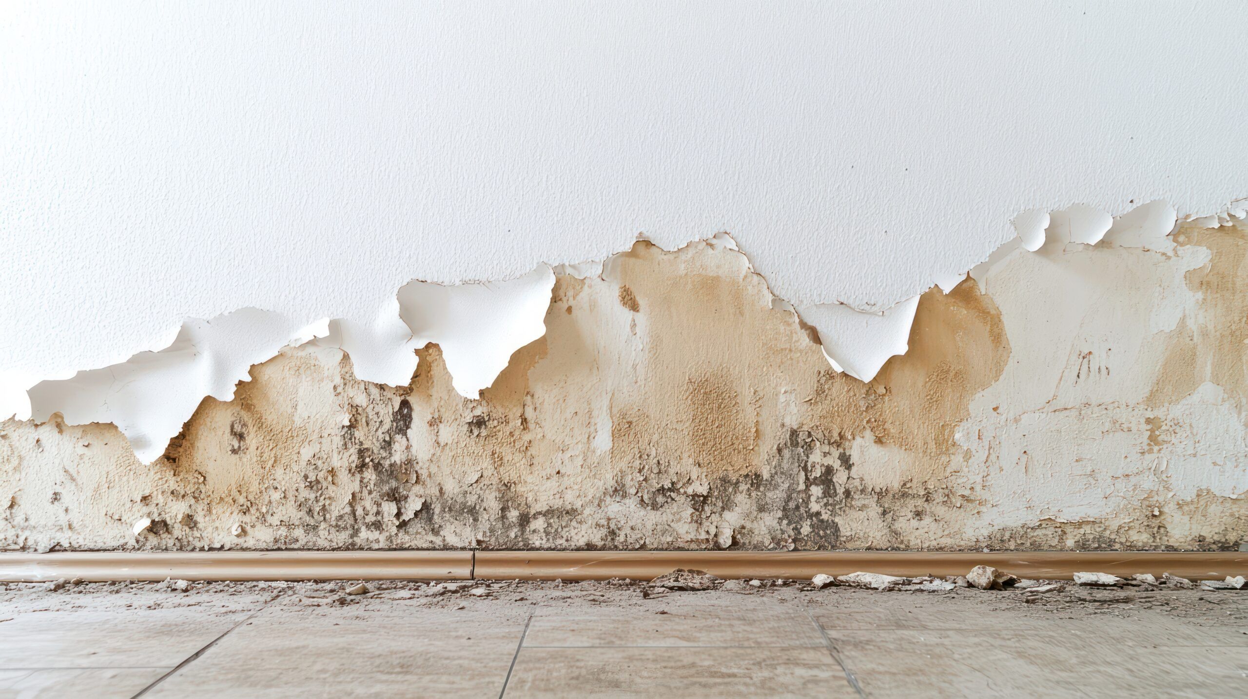 basement wall mold and water stains (as)