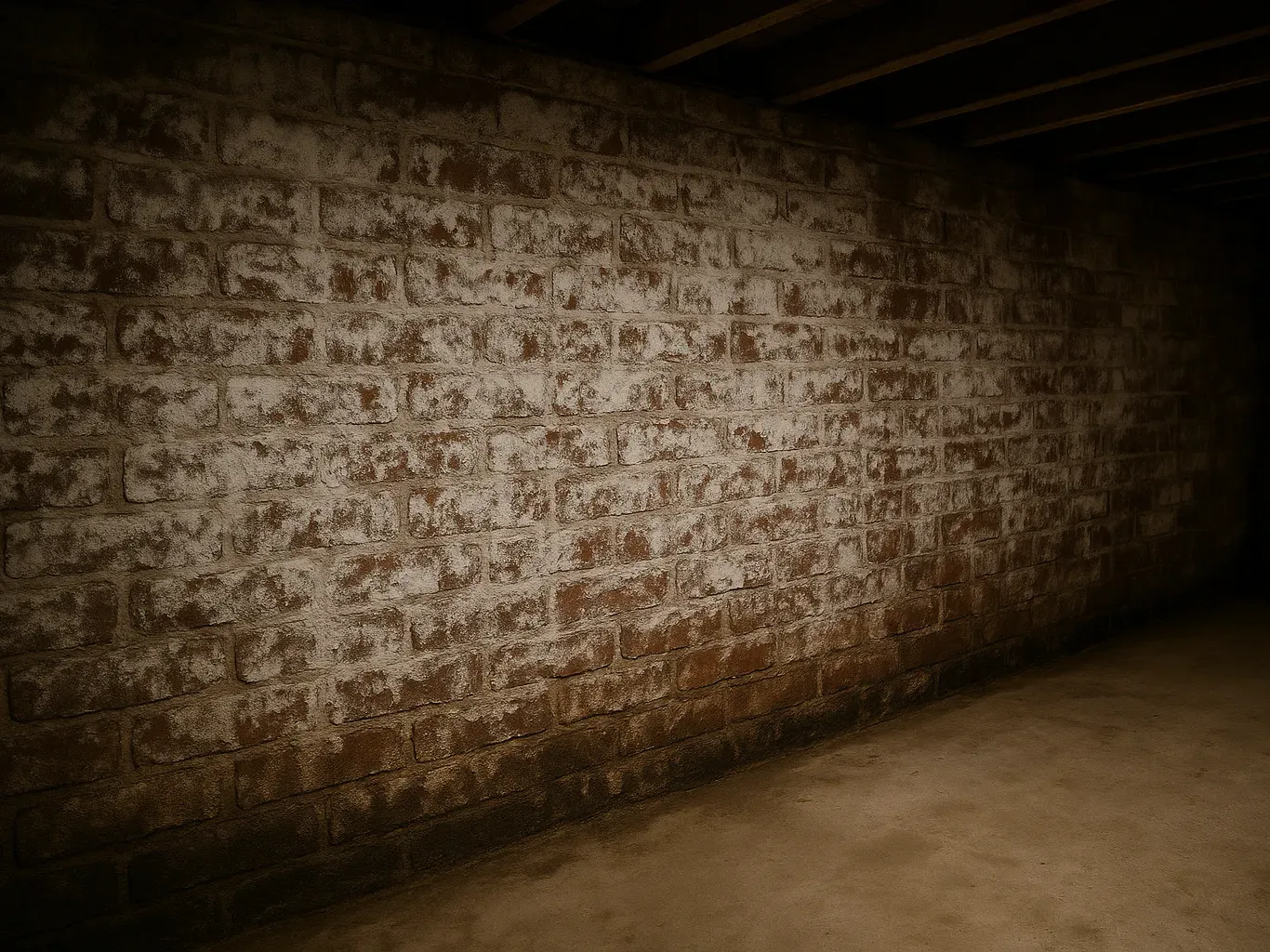 efflorescence on basement wall