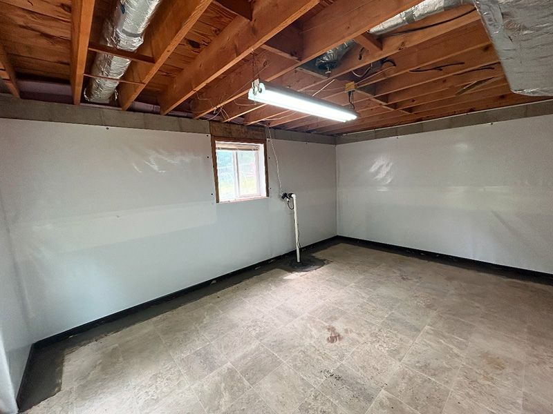 a basement that added a sump pump