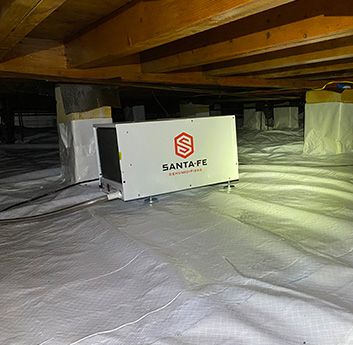 a dehumidifier added to a crawl space