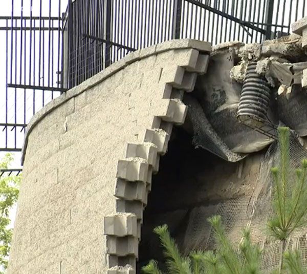 Collapsed Retaining Wall