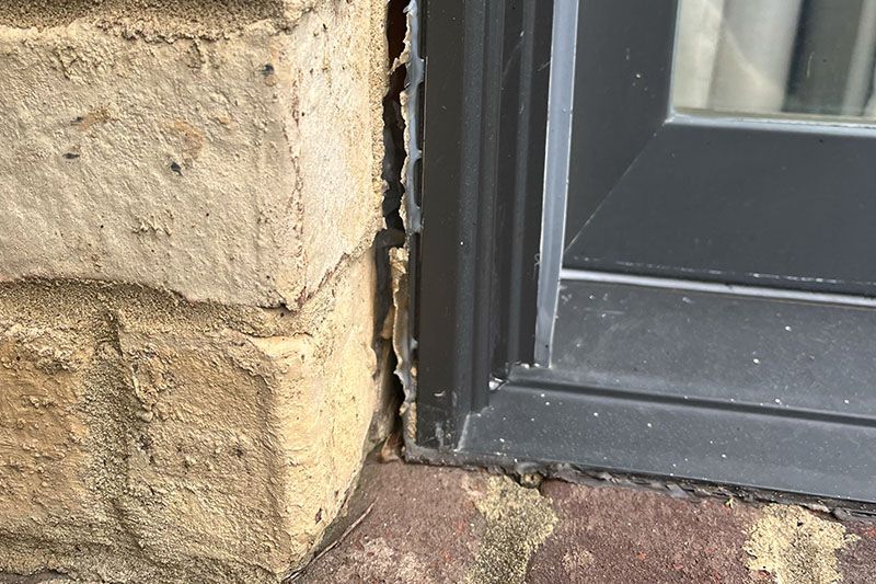 door pulling away from wall