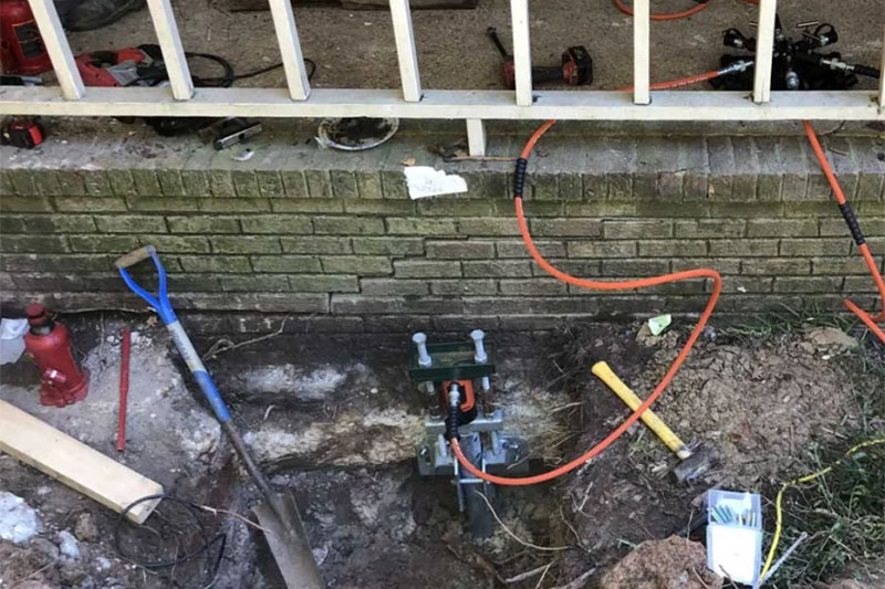 helical pier install