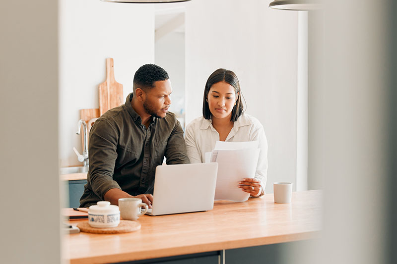 couple review finances