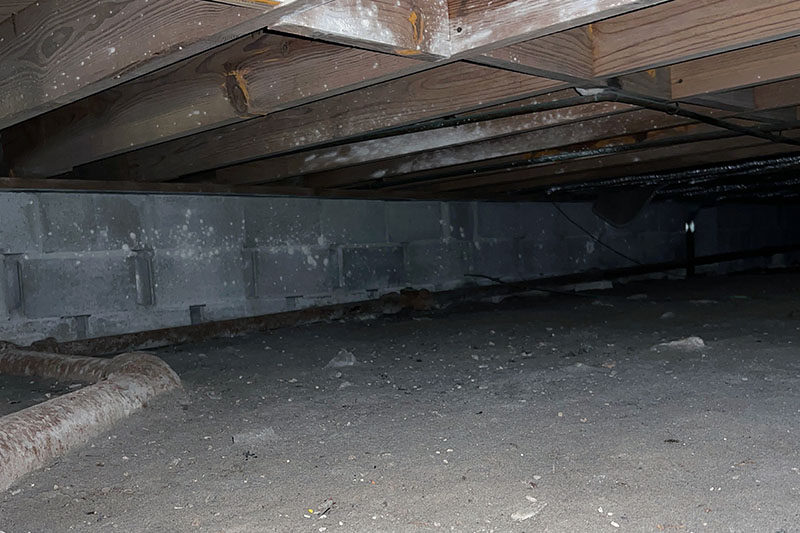 crawl space without encapsulation